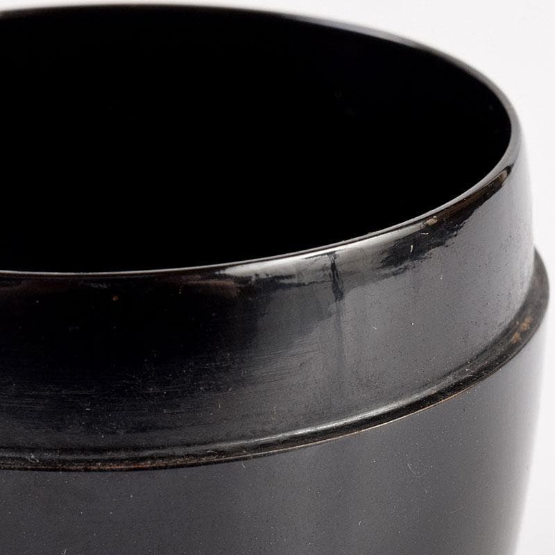 jingo茶道具　黒漆　棗　仕覆付　花押入り時代箱　V　8401