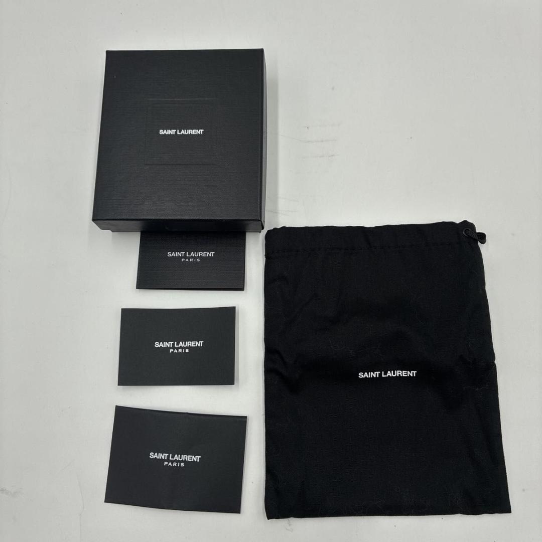 noe　サンローラン 二つ折り 折り財布 カサンドラ レザー ブラック