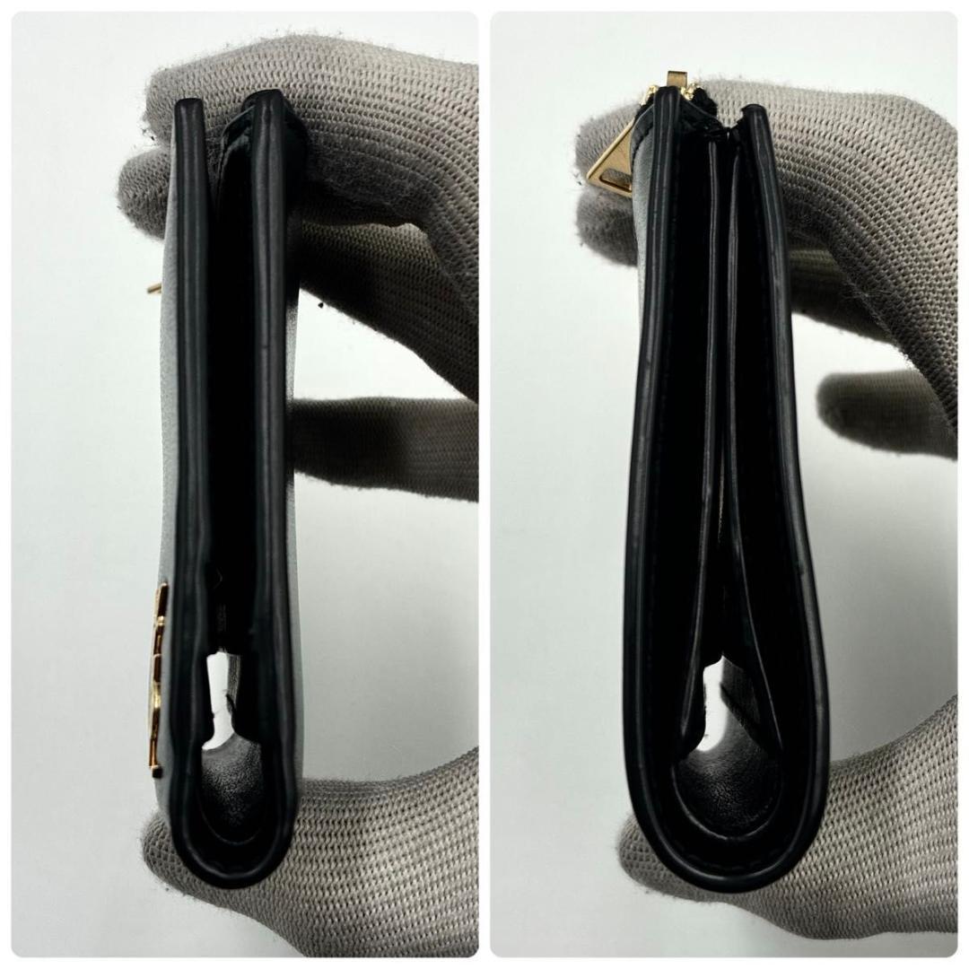 noe　サンローラン 二つ折り 折り財布 カサンドラ レザー ブラック