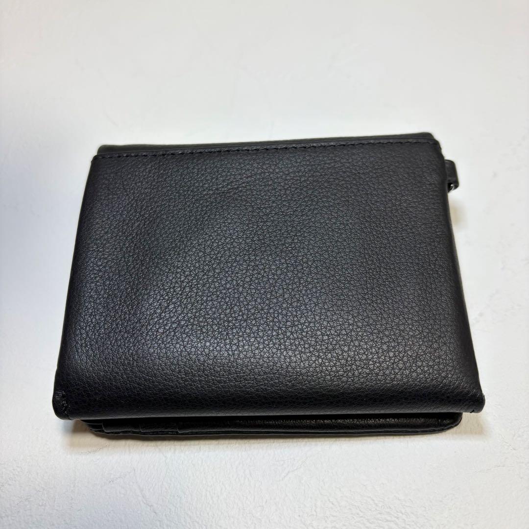 新品 ジルスチュアート 二つ折り財布 ブラック コンパクト 黒 ソフトレザー