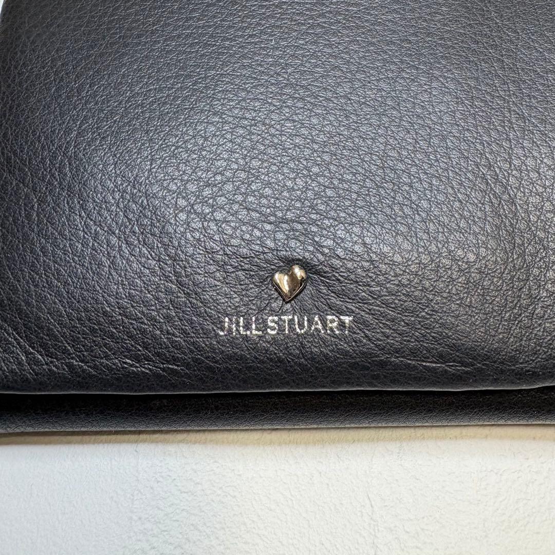 新品 ジルスチュアート 二つ折り財布 ブラック コンパクト 黒 ソフトレザー
