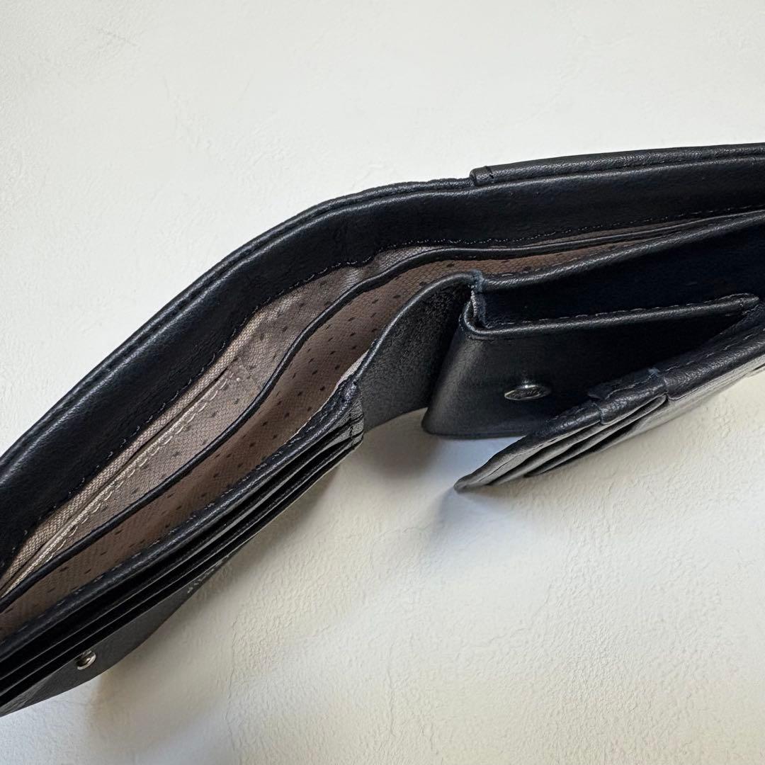 新品 ジルスチュアート 二つ折り財布 ブラック コンパクト 黒 ソフトレザー