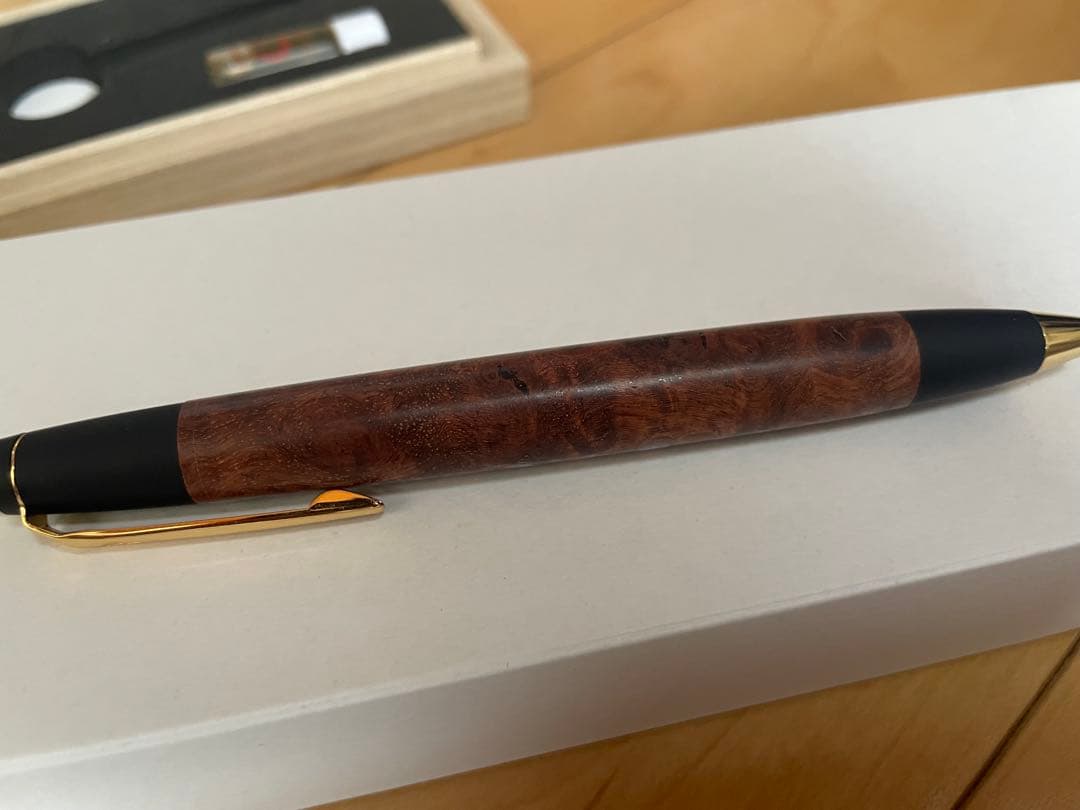 野原工芸　特上花梨瘤　スタンダードボールペンゴールド