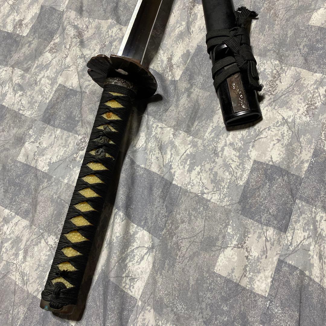 模造刀大刀 黒柄 扇鉄丸鍔 黒鞘