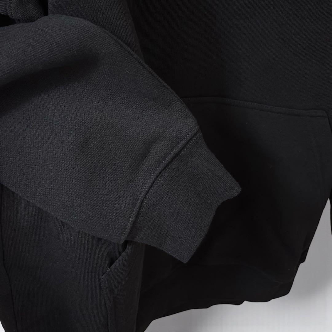 Dime クラシックロゴ 刺繍 パーカー 黒 M ブラック同色ロゴ ダイム 完売