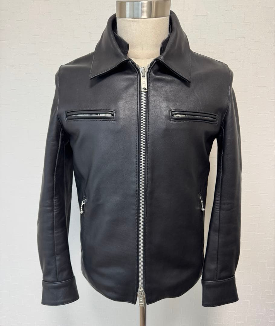 ◆美品◆JAMES GROSE◆ライダースジャケット◆襟ボア脱着可◆英国製