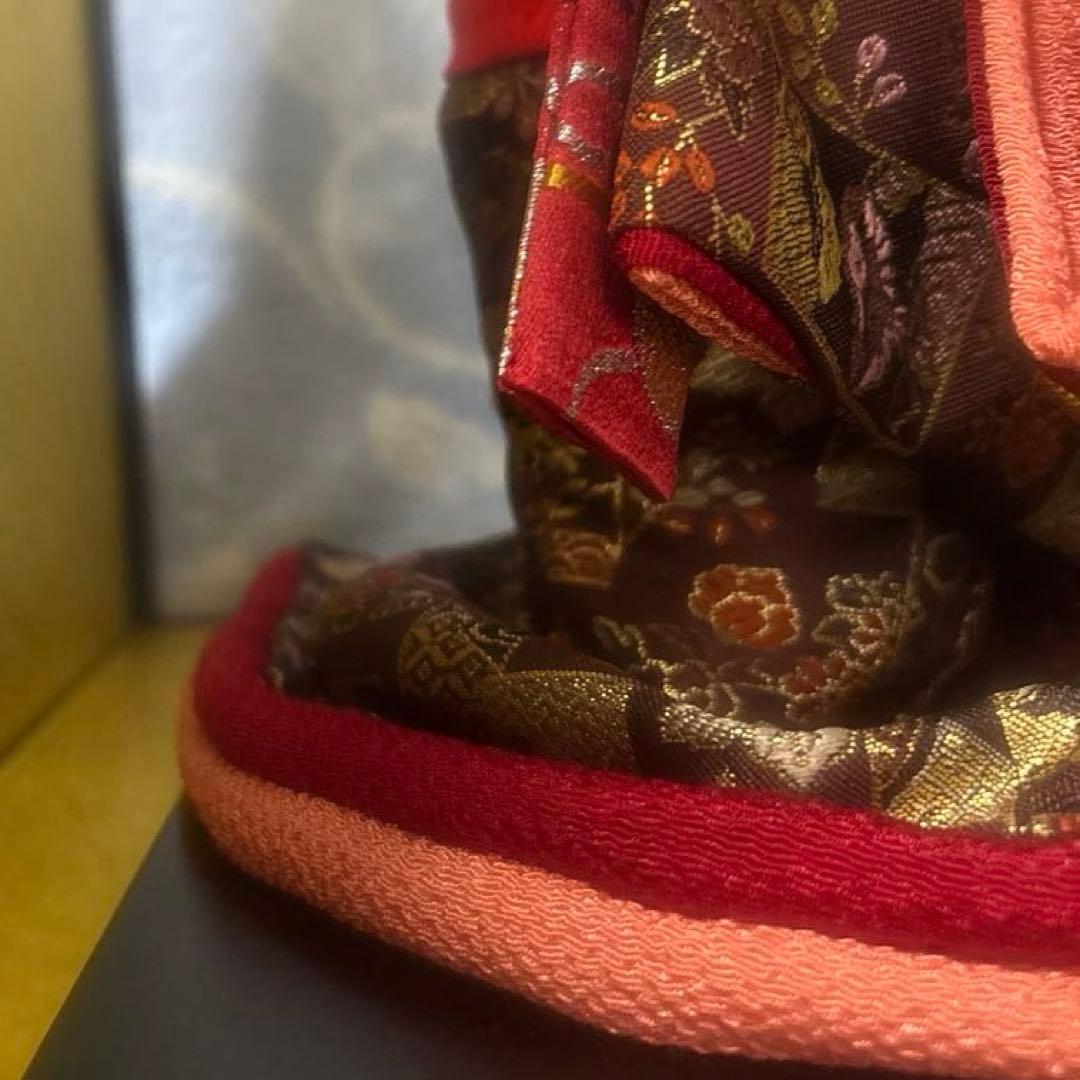 日本人形 市松人形 金扇子 舞踊 台付き 正絹 美少女 御所人形 桜山作