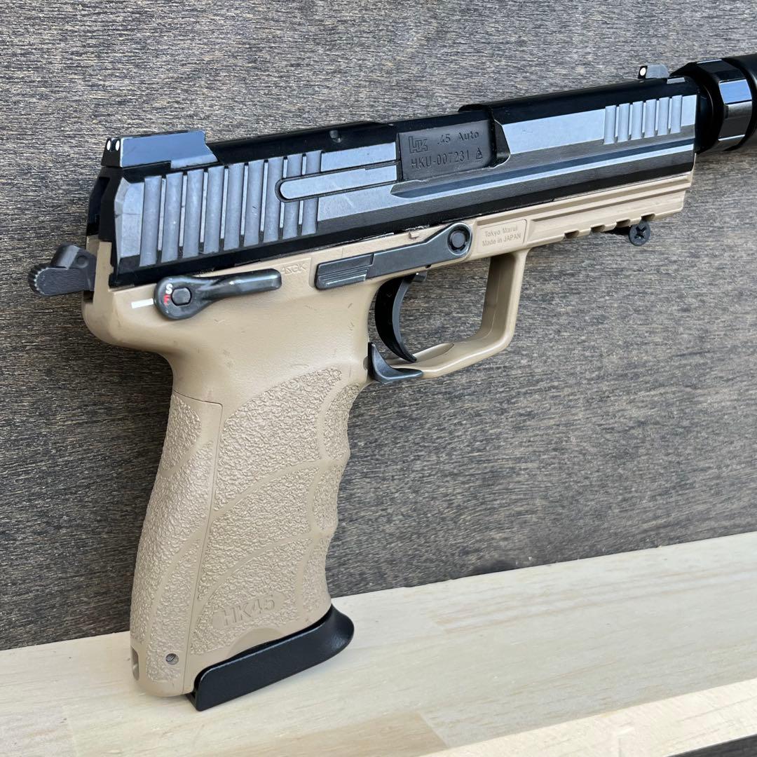 東京マルイ　SCAR-L 次世代電動ガン タンカラー HK45付属共に中古