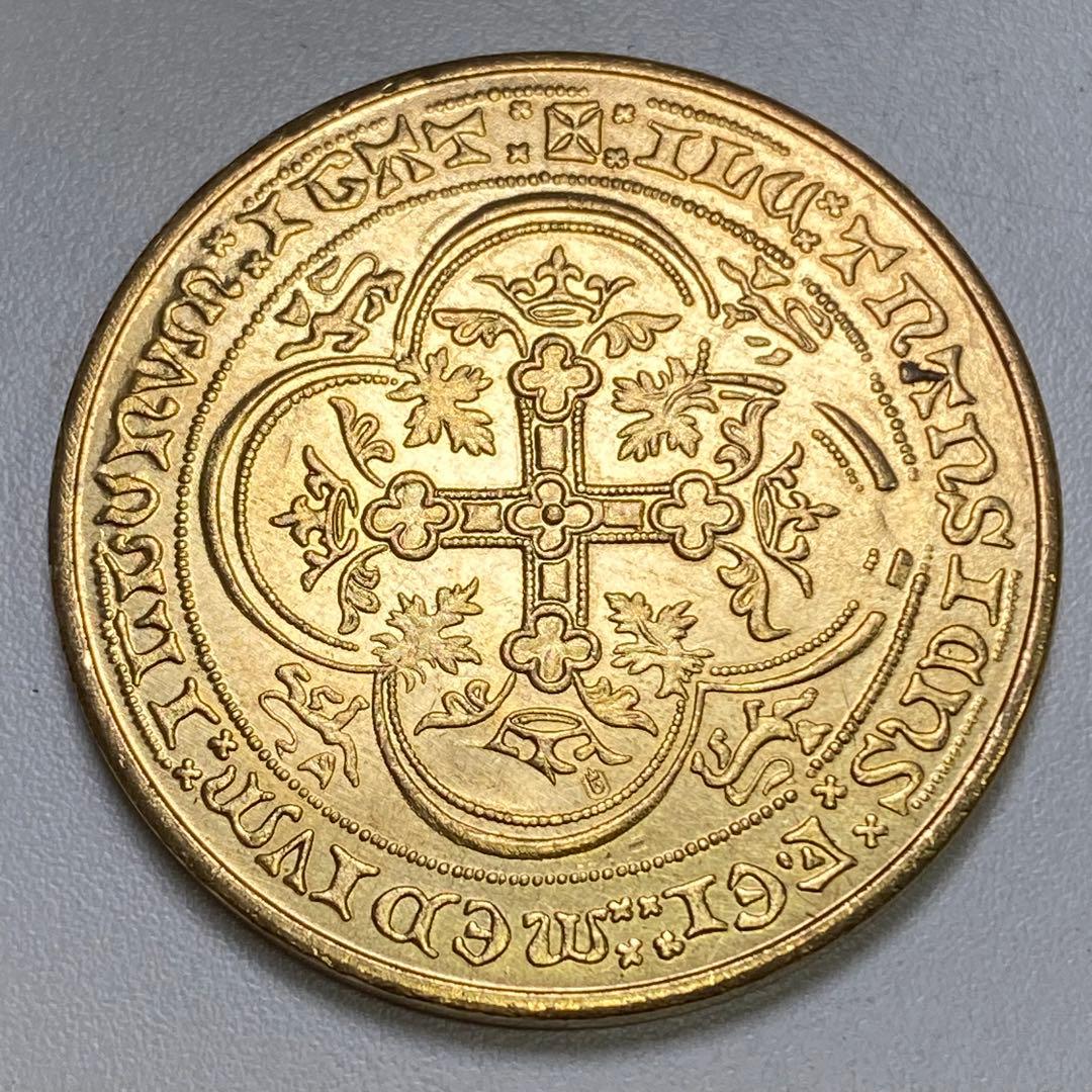 古銭　中世フランス　エキュ（エキュ・ドール／ラ・シェーズ型）