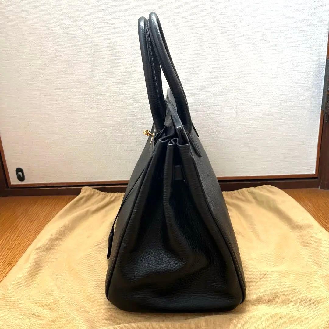 ほぼ未使用保管品　EPONINE イタリア製 レザー ハンドバッグ　黒