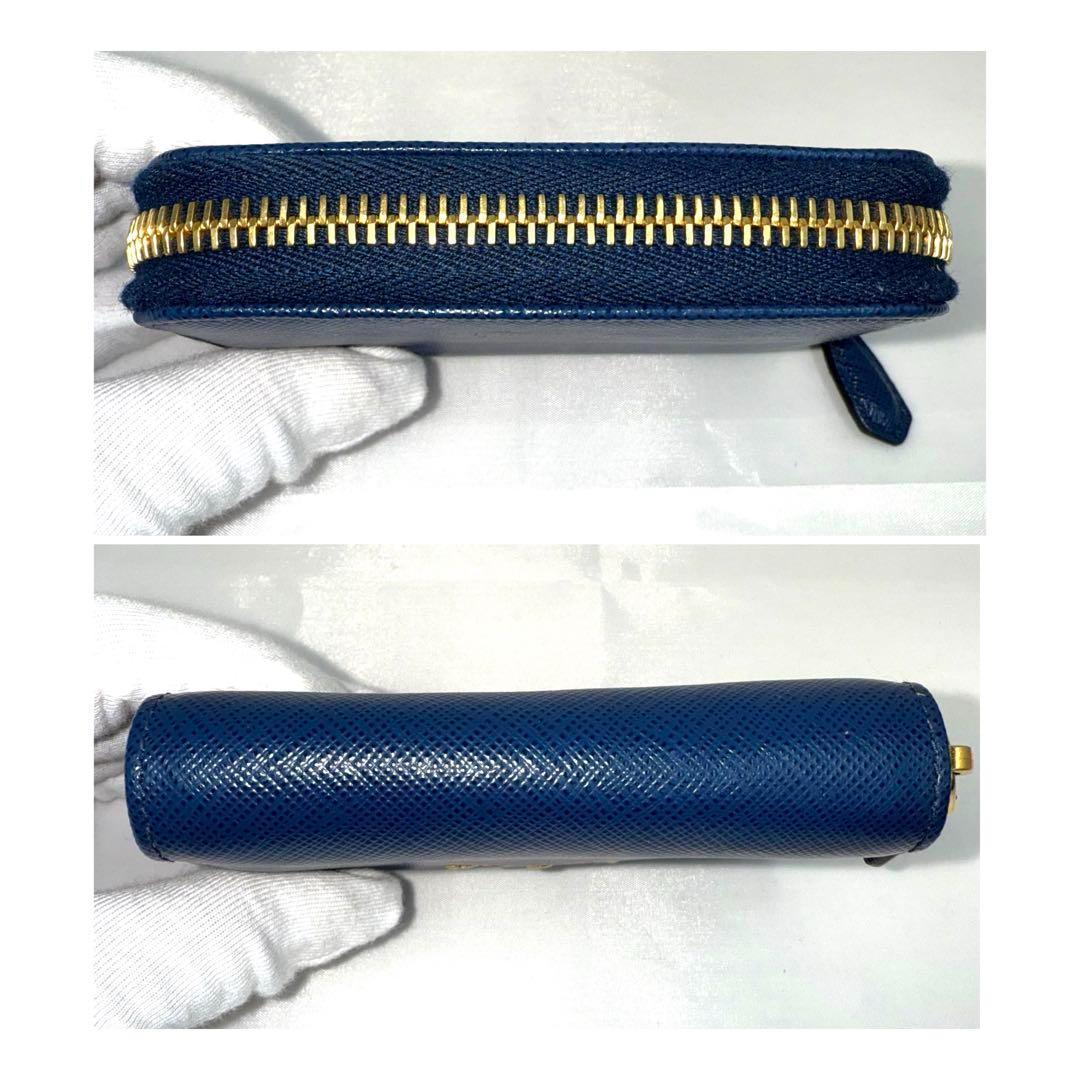 ぶーにゃん ✨極美品✨PRADA プラダ サフィアーノレザー ラウンドジッ