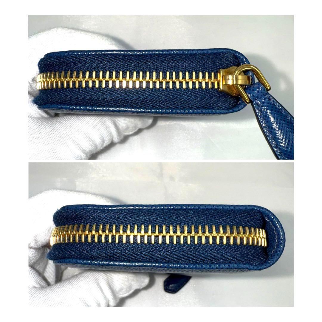 ぶーにゃん ✨極美品✨PRADA プラダ サフィアーノレザー ラウンドジッ