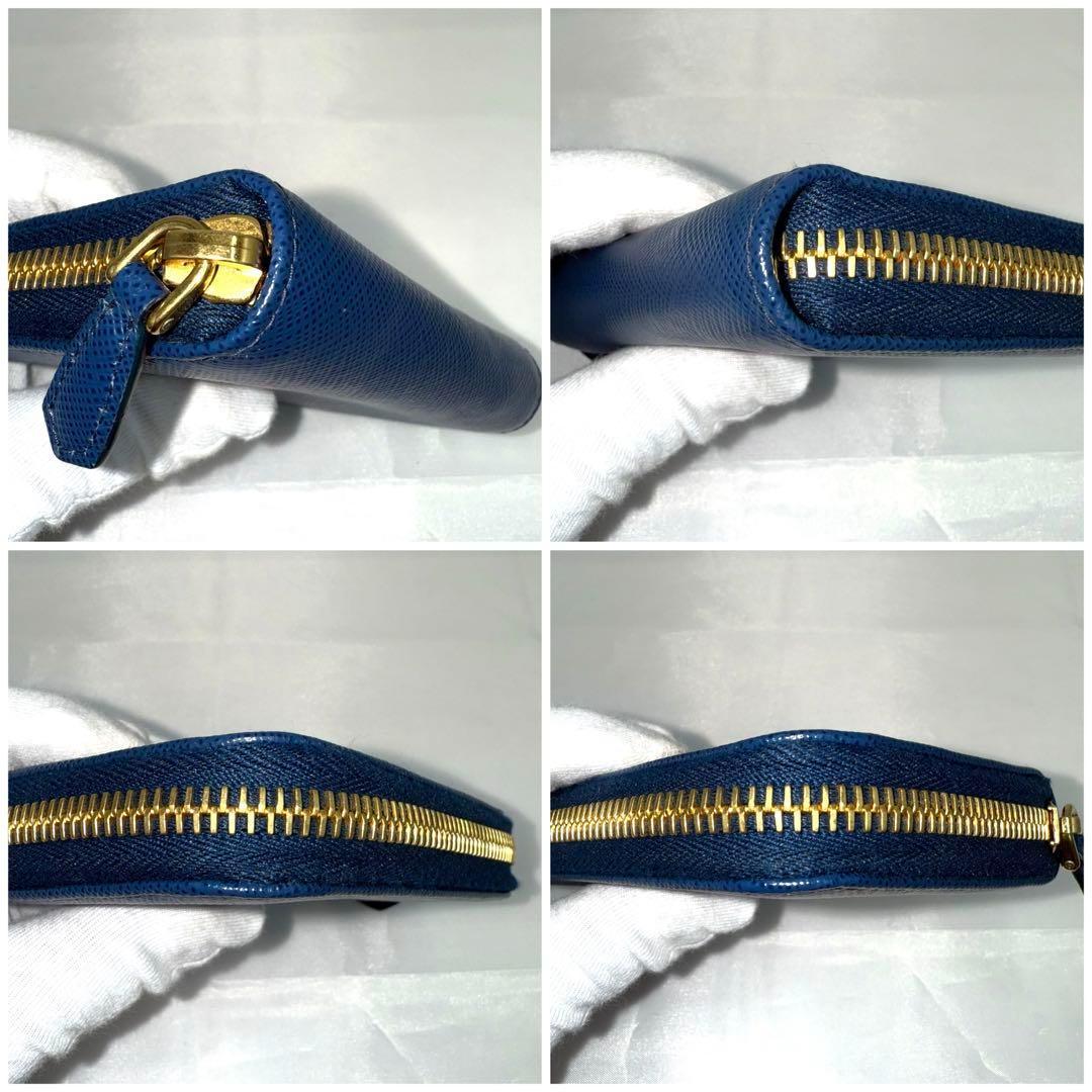 ぶーにゃん ✨極美品✨PRADA プラダ サフィアーノレザー ラウンドジッ