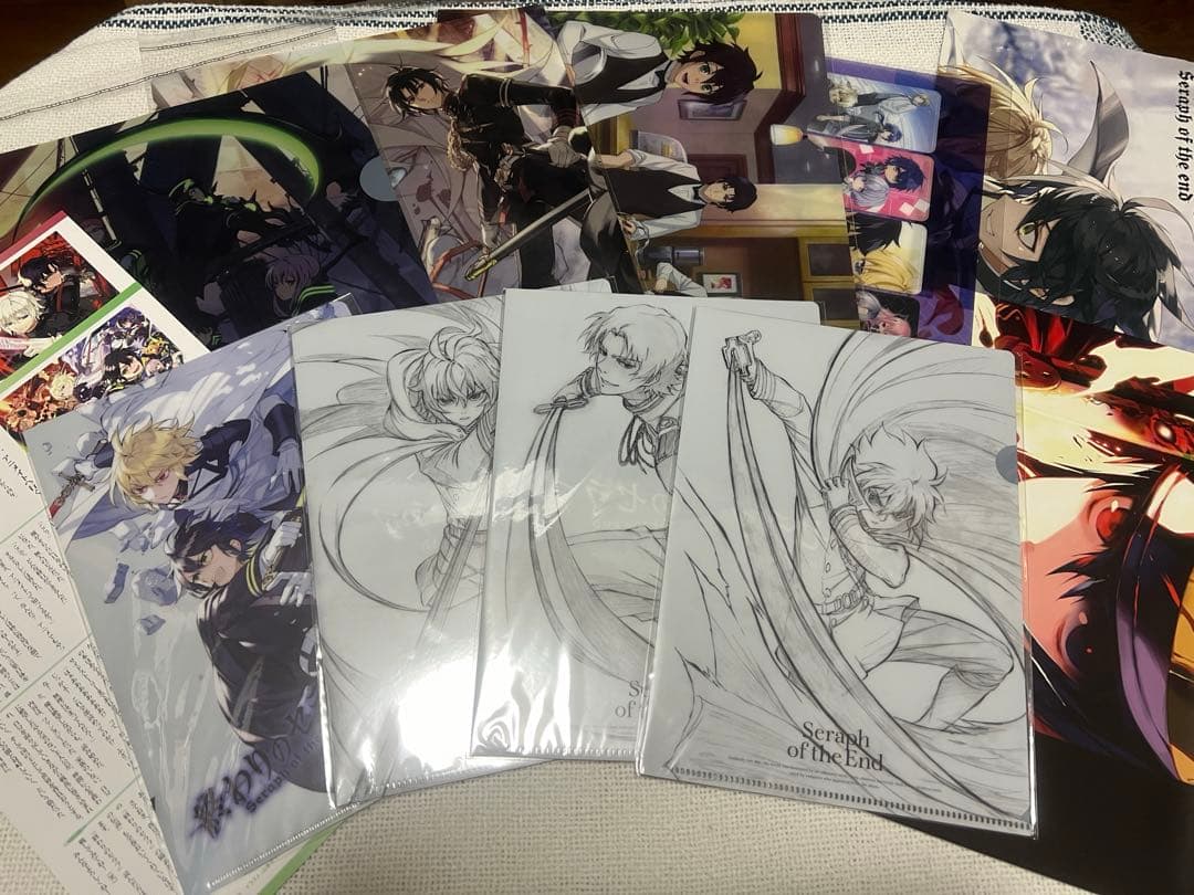 終わりのセラフ クリアファイル　クリアしおり ポスター　小説　カレンダー