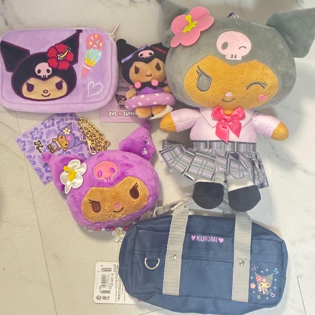 サンリオ クロミ ぬいぐるみ ぬいぐるみミラー ポーチ2点 マスコット セット