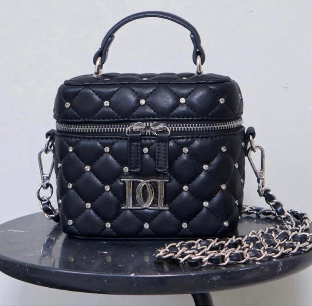 darich キルティングビジュースクエアミニバッグ