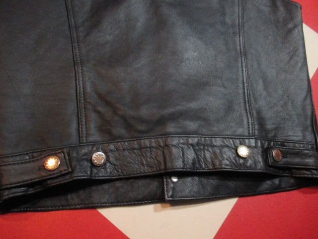 希少 ヴィンテージ 英国製 レザーベスト トラッカー REAL LEATHER社