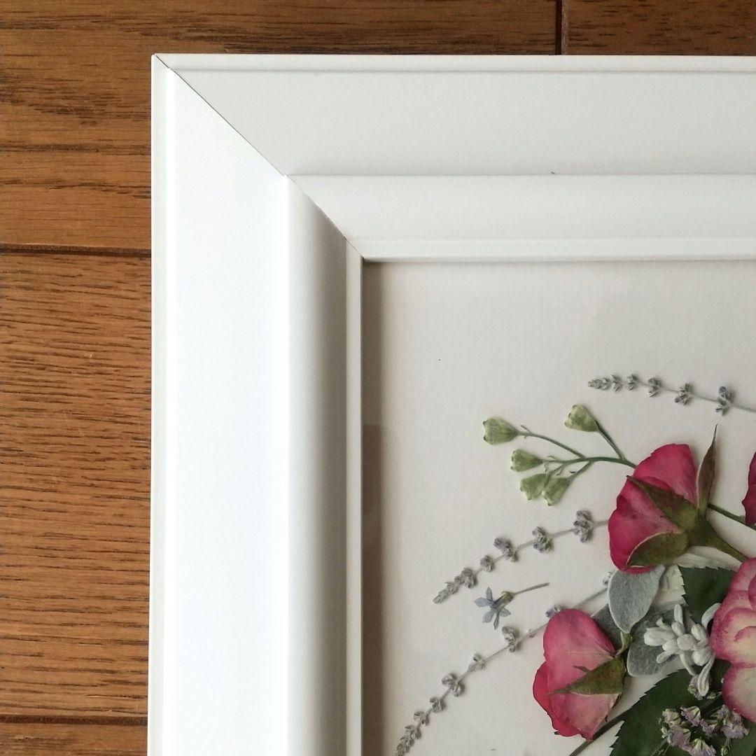 押し花アート〜花のワルツ〜 額装　アート リース　押し花額　インテリア　ブーケ