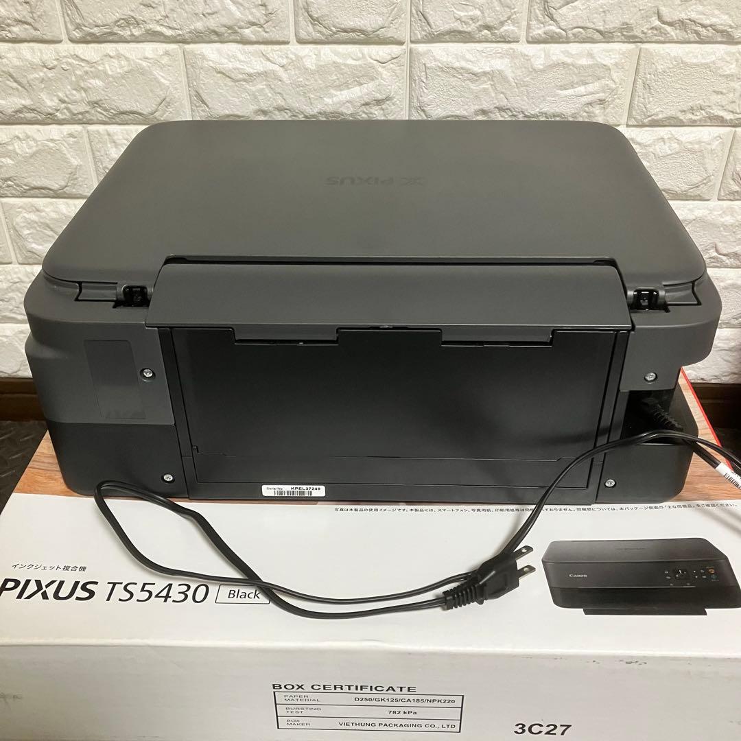 【完動品】Canon PIXUS TS5430 ブラック 純正インクXL付き