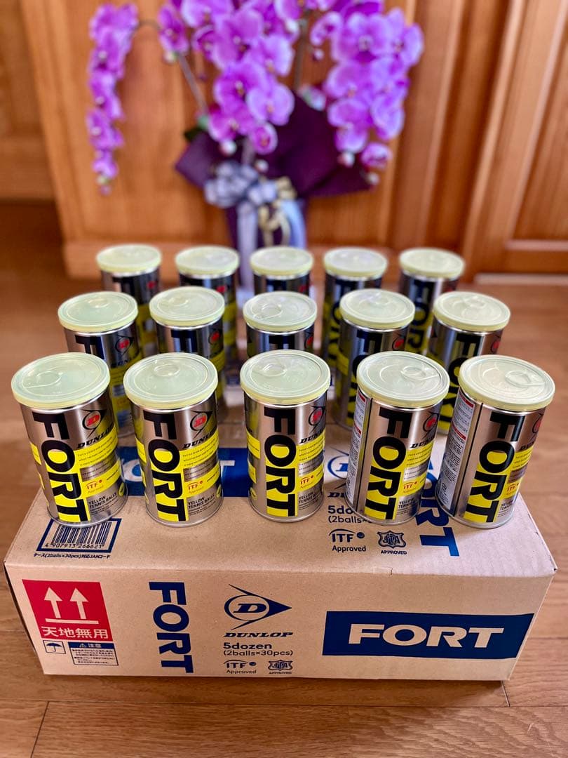 [新品未開封]DUNLOP FORT テニスボール 2個入45缶セット