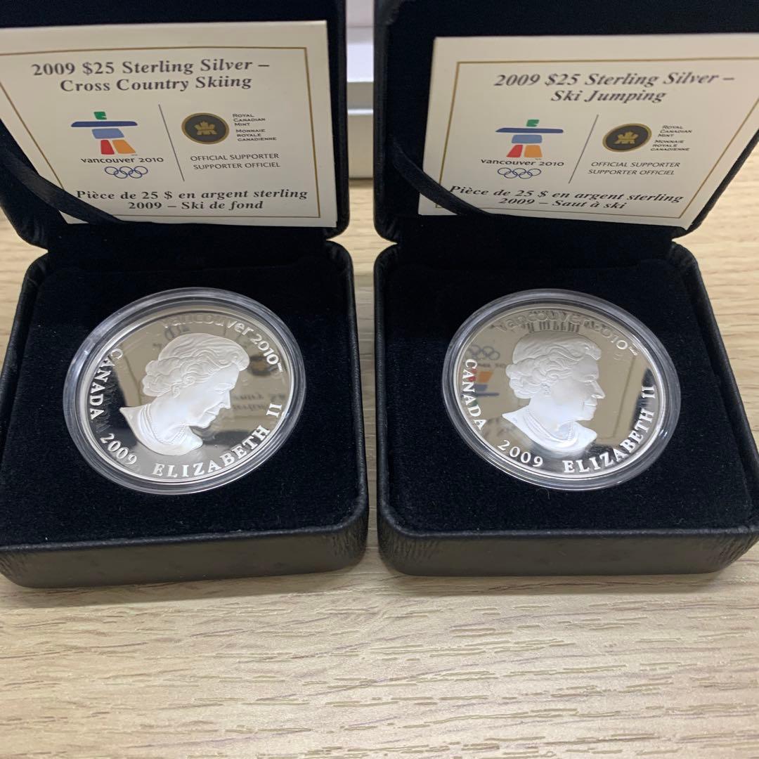 バンクーバー2010オリンピック 公式記念 25ドル ホログラム銀貨 4種
