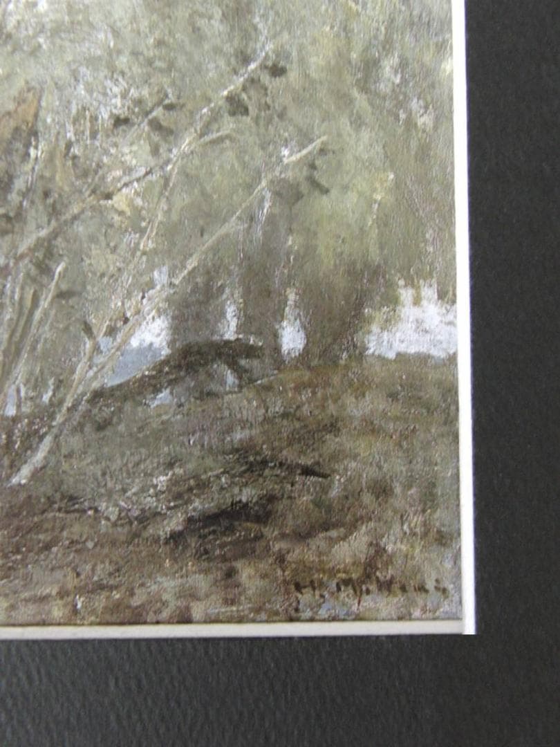 三上浩、【樹蔭】、希少な額装用画集より、新品額装付、状態良好