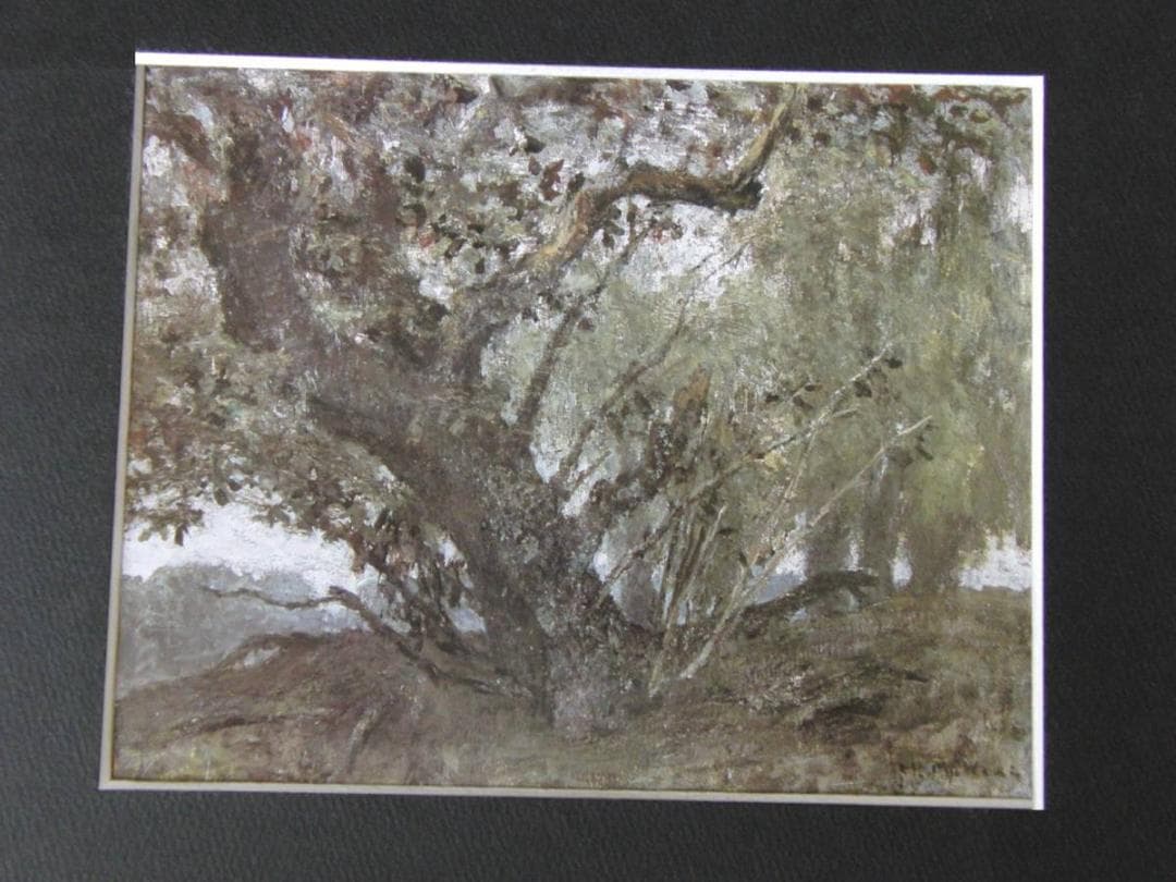 三上浩、【樹蔭】、希少な額装用画集より、新品額装付、状態良好