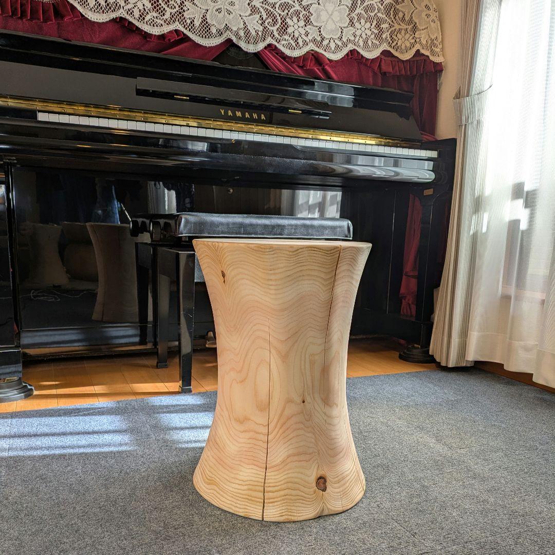 ppp　檜　丸太　椅子　スツール　高さ約45.5㎝