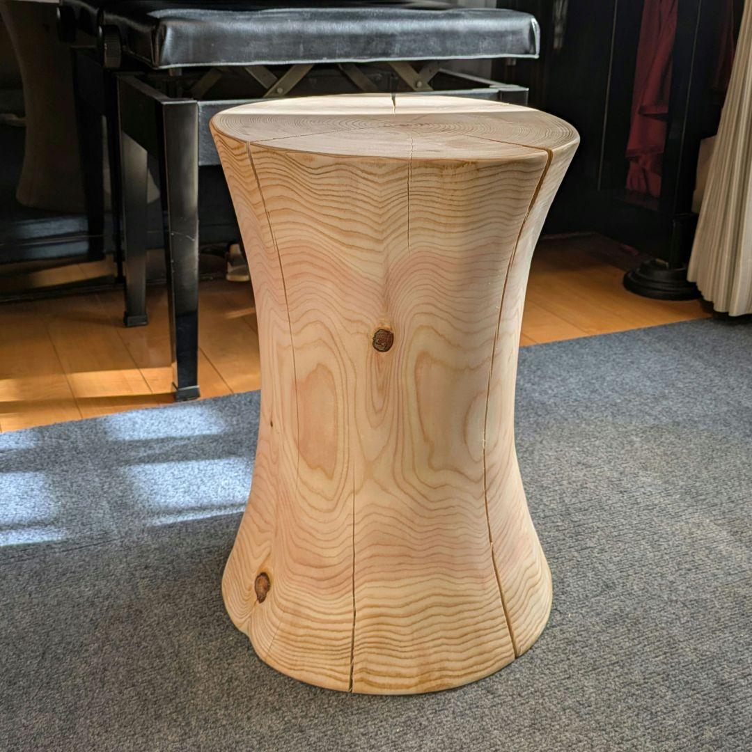 ppp　檜　丸太　椅子　スツール　高さ約45.5㎝