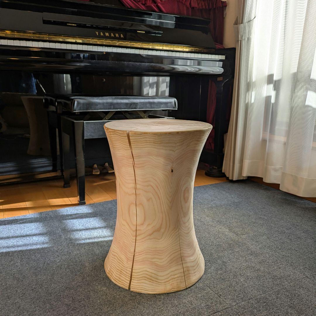 ppp　檜　丸太　椅子　スツール　高さ約45.5㎝