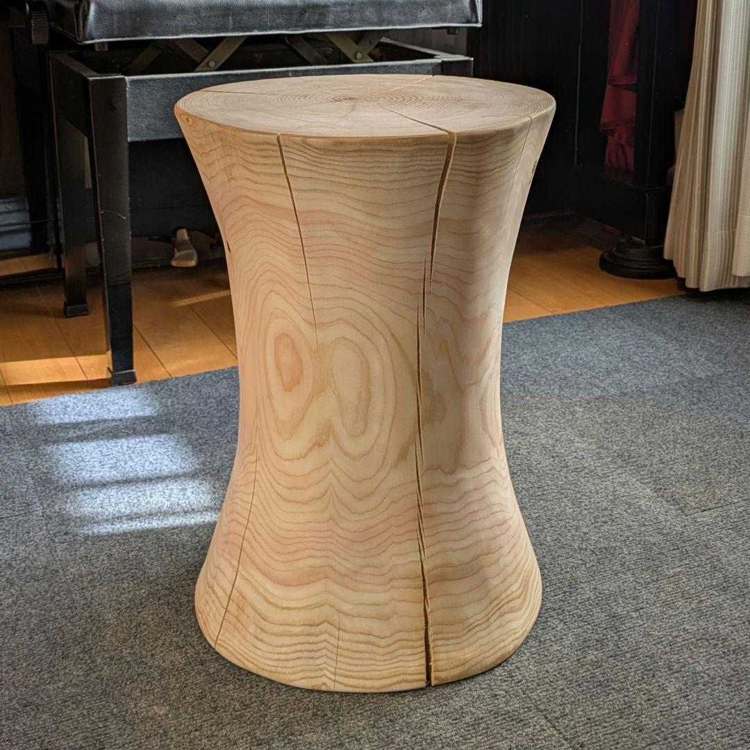 ppp　檜　丸太　椅子　スツール　高さ約45.5㎝