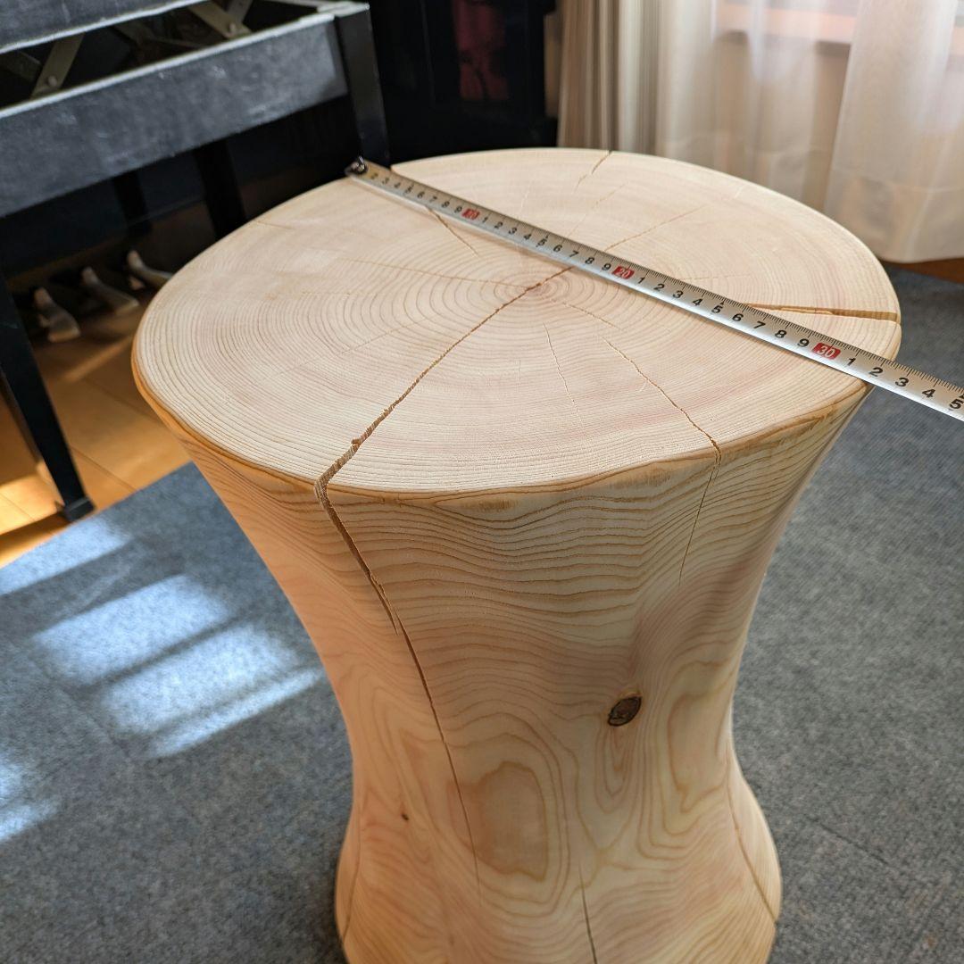 ppp　檜　丸太　椅子　スツール　高さ約45.5㎝