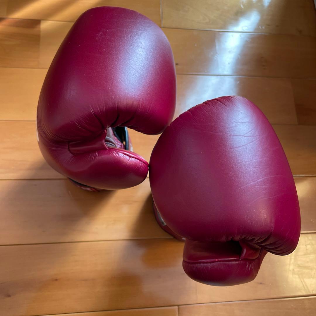 TWINS 本革 ボクシング グローブ 8オンス ワインレッド