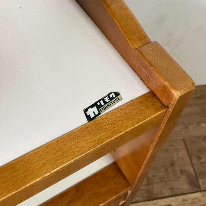 オールド カリモク 電話台 コンソール 収納 ラック レトロ