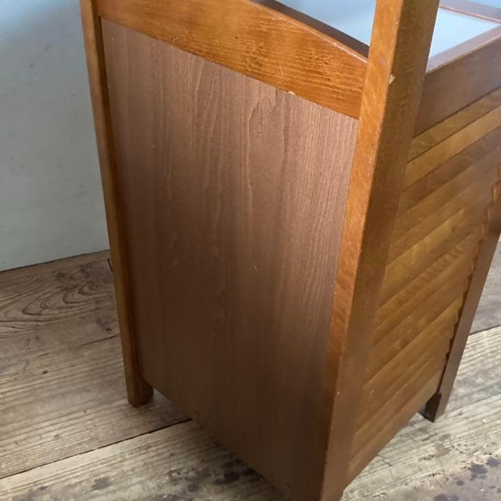 オールド カリモク 電話台 コンソール 収納 ラック レトロ