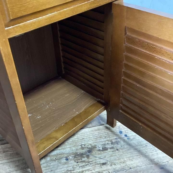 オールド カリモク 電話台 コンソール 収納 ラック レトロ