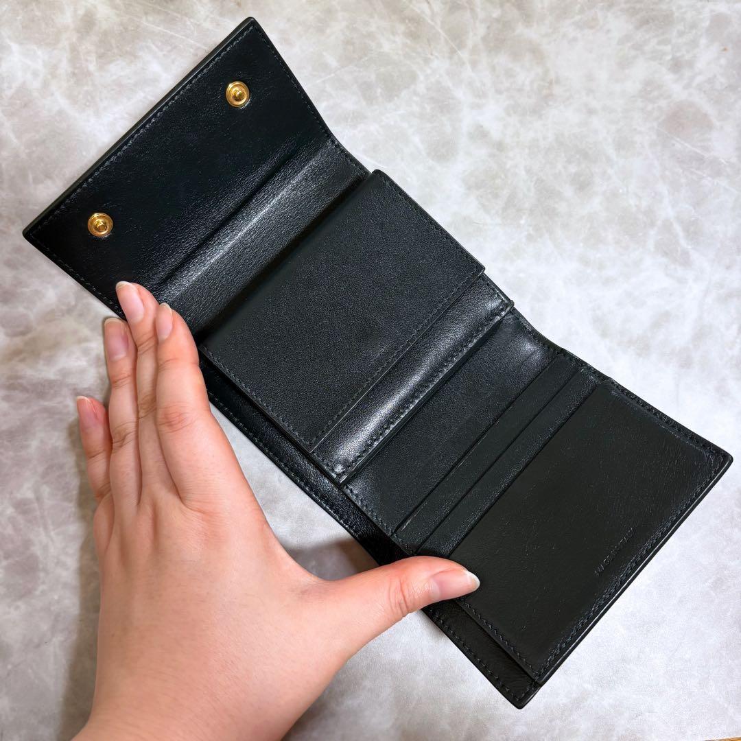 CELINE スモールトリフォールドウォレット グリーン　三つ折り財布　財布