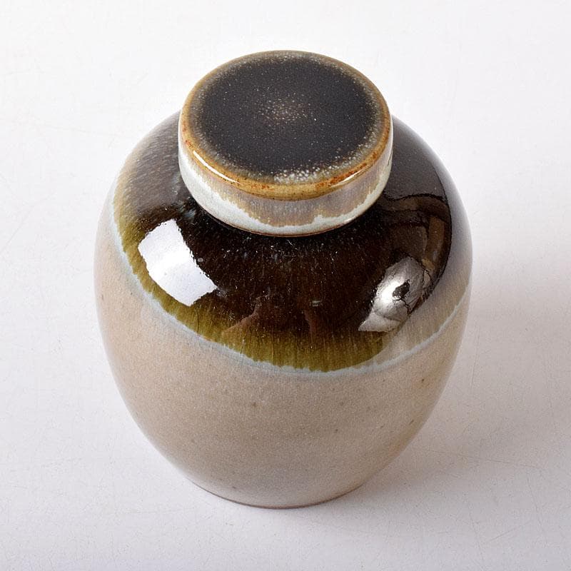 Lily　茶道具　丹山窯　小峠葛芳作　灰釉　振出　共布　共箱　V　7713