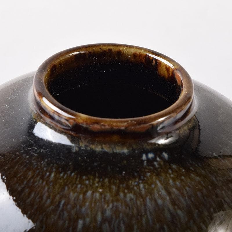 Lily　茶道具　丹山窯　小峠葛芳作　灰釉　振出　共布　共箱　V　7713