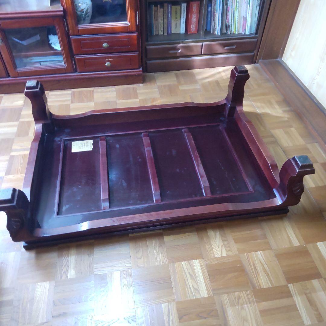 50年前くらいに購入した 伝統的な木製座卓 光沢仕上げ 野田産業