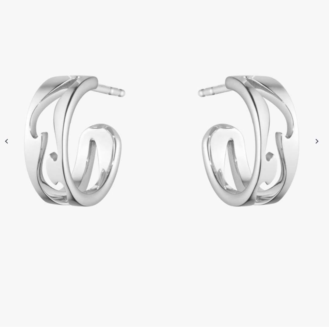 ジョージ ジェンセン　フュージョン　フープピアス　K18WG