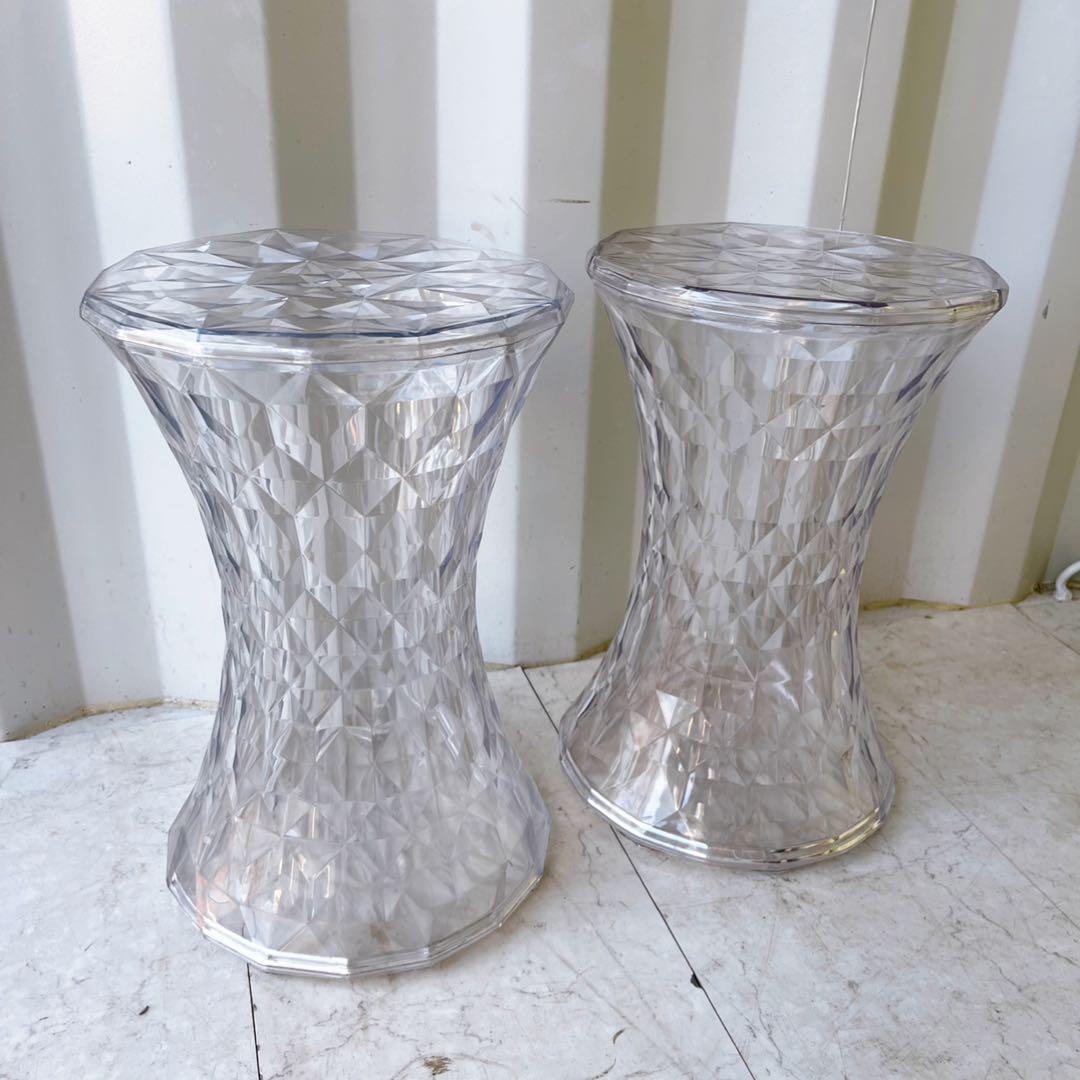 取付無料！カルテル ストーン クリスタルスツール サイドテーブル✨