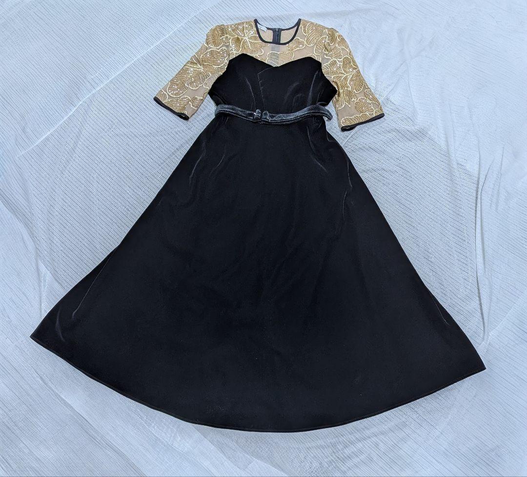 Leja ビスチェ風 レース花柄 ウエストベルト付 M