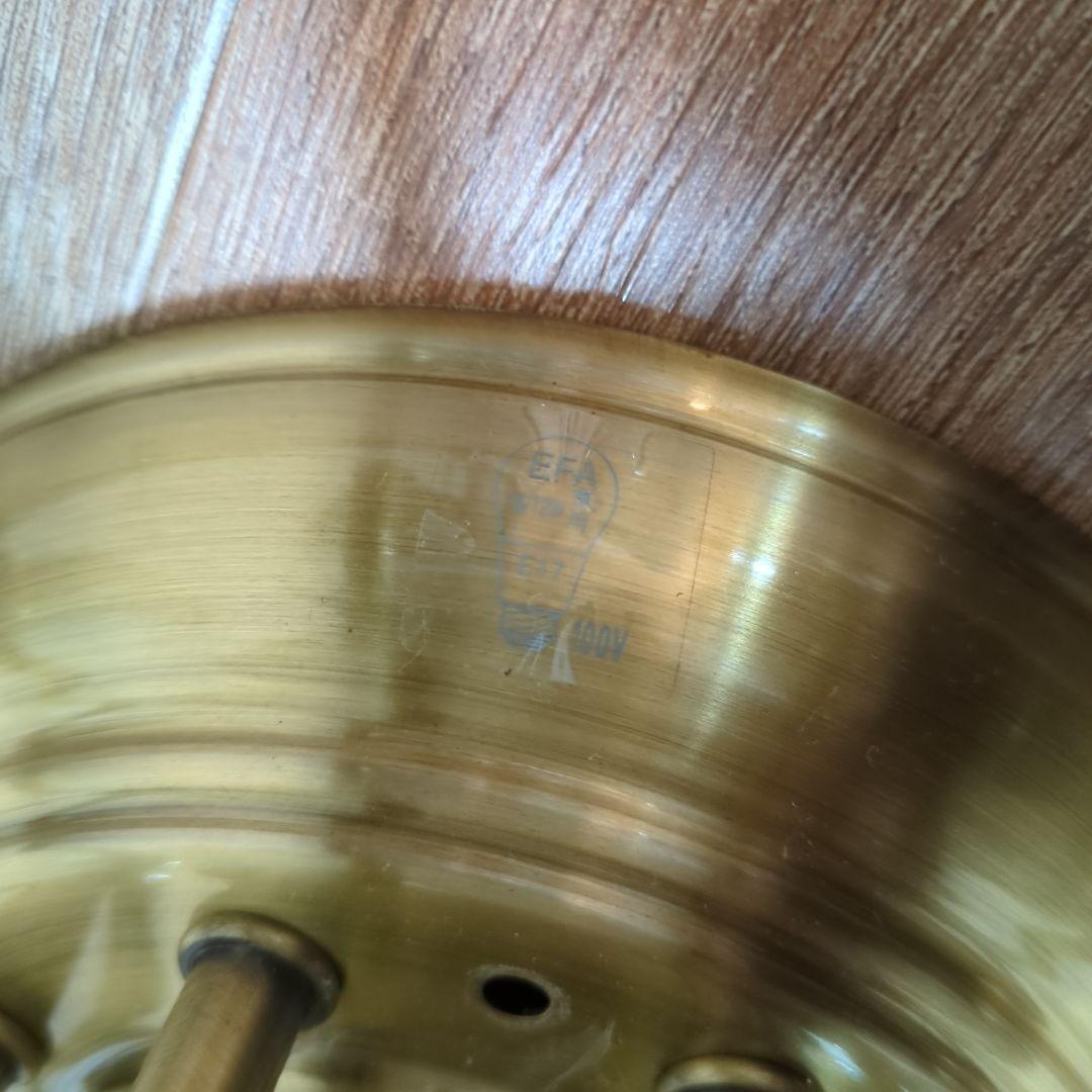 ホワイトガラス 8灯シャンデリア