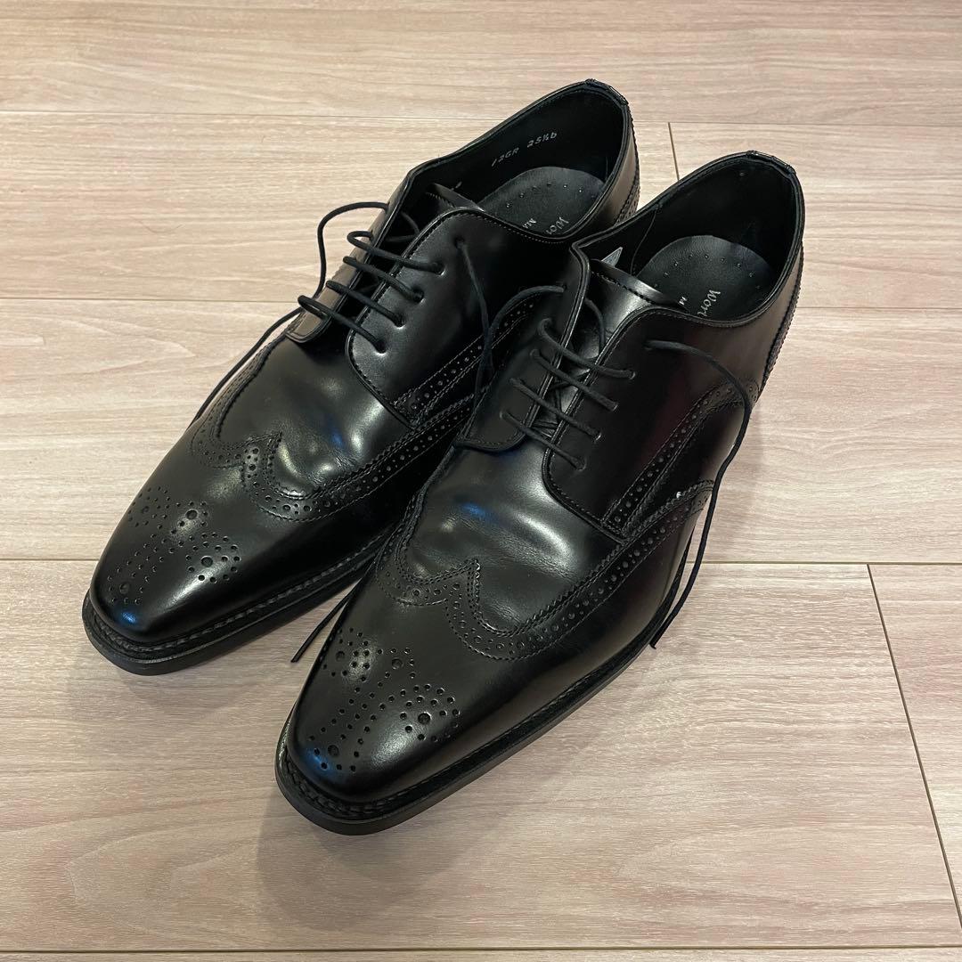 【リーガル】ブラックレザー　ウィングチップシューズ