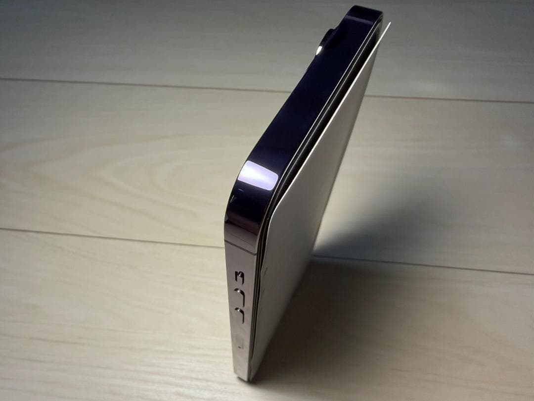 【極美品】iPhone14 Pro Max 256GB 紫 純正レザーケース付き