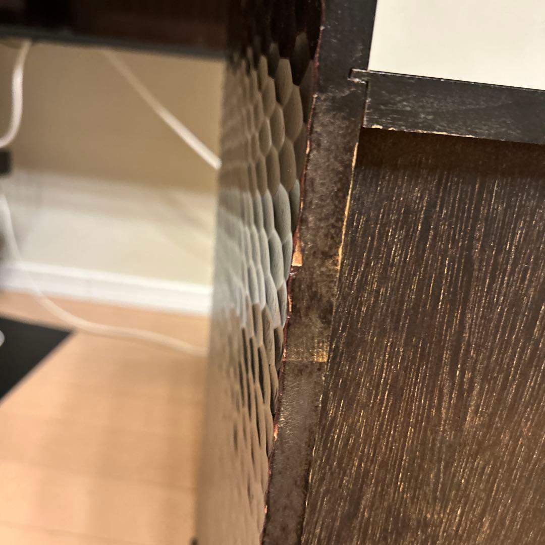 昭和レトロ 鎌倉彫 茶箪笥 飾り棚 チェスト アンティーク レア used 美品