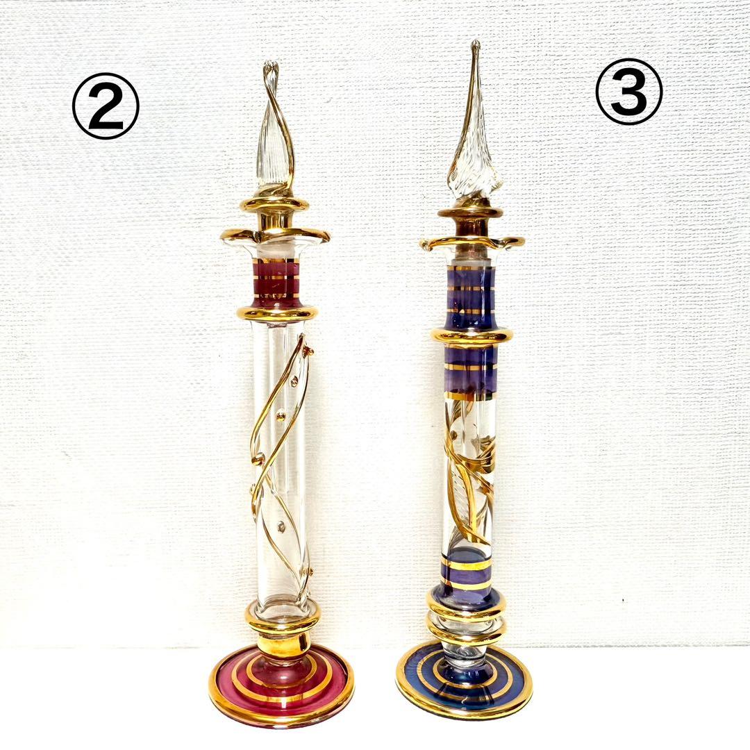 エジプト　香水瓶　アートガラス　アトマイザー　9個セット