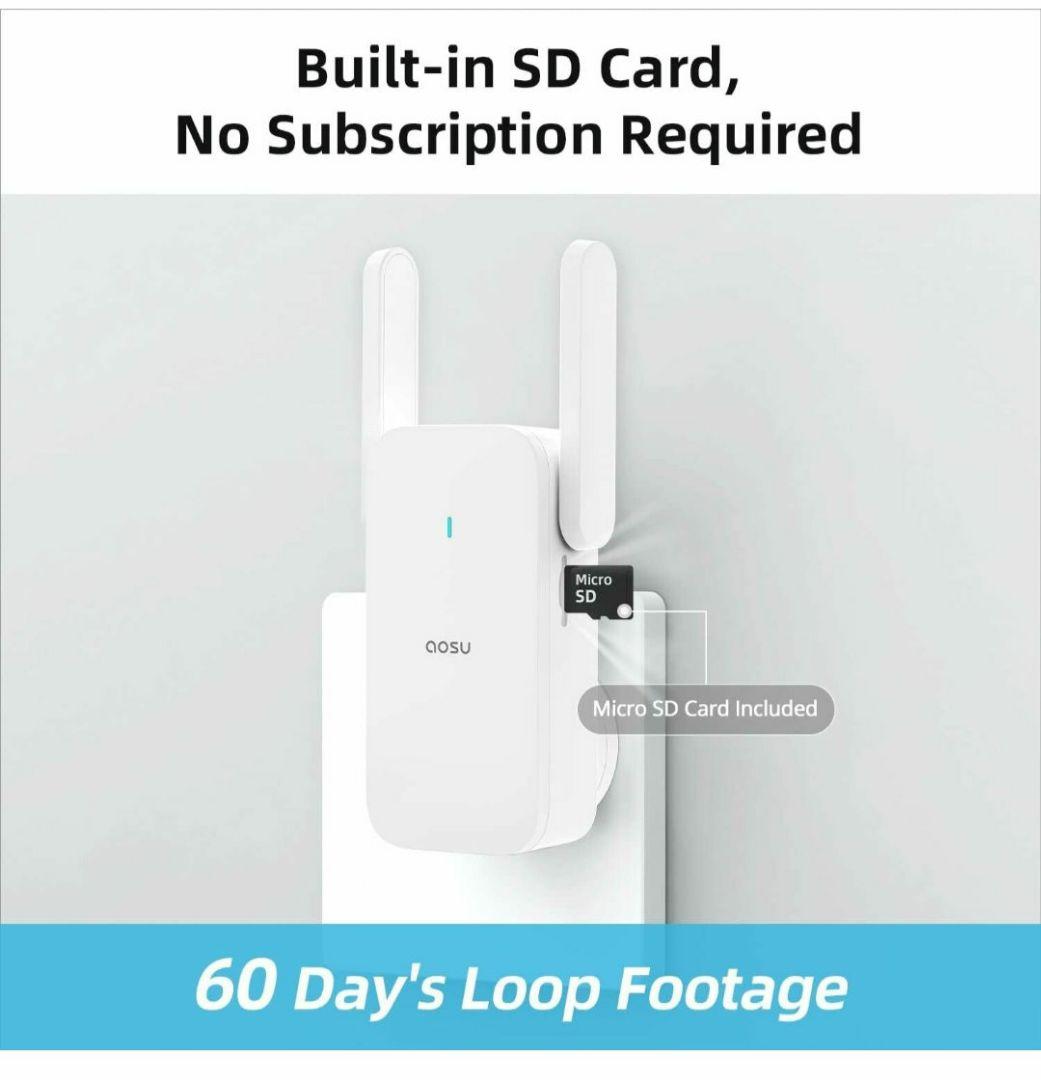 SALE❣ AOSU 2K ワイヤレス カメラ付インターホン 外出先からも通話可