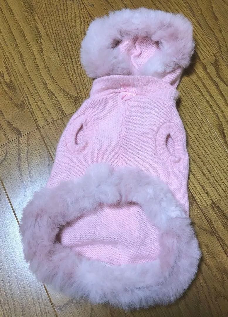 【新品未着用】for pets onlyベアーちゃんフード付きニット M